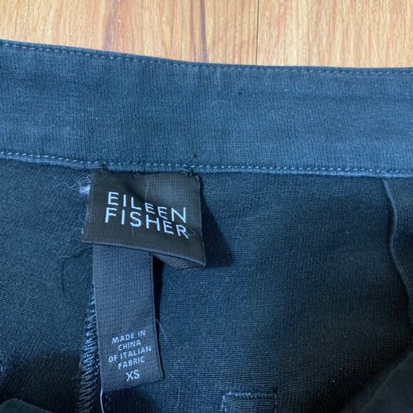 Eileen Fisher Black High Rise Straight Leg Pants - Picture 6 of 9